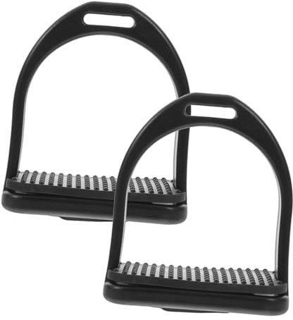 Milisten 1paar Pom Pferde-steigbügel Schwarz rutschfeste Sicherheitsmatte Für Western-sättel Installieren Stabil Und Langlebig Optimal Für Verschiedene Reitstile