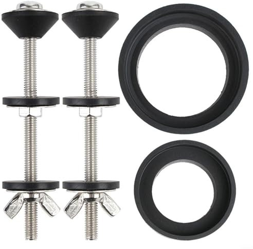 HOHOVYVY Joints de réservoir de chasse d'eau, kit de fixation pour siège de toilette, kit de fixation avec vis et joints, pièces de rechange
