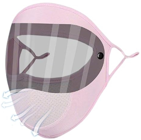 Maschera solare da donna per il viso completo, estiva, protezione dai raggi UV, protezione dagli insetti, protezione dal sole, in seta, per la polvere e la protezione solare