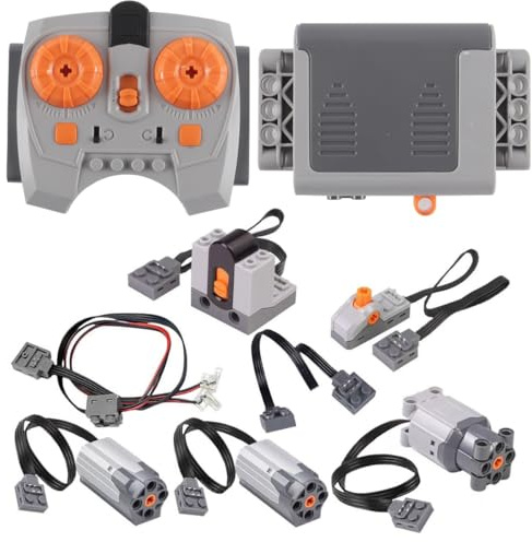 Orivin 9-delars kraftfunktionsset motoriserade byggklossar kraftpaket med 2L 2M 1 servomotorer fjärrkontrollbatterilåda