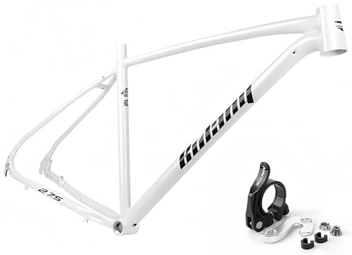 Mountainbike ram 26/27,5 tum 17 tum/18 tum/20 tum aluminiumlegering ram med skivbromsar ram Hardtail XC MTB med snabbfrigöring 135 mm QR vit, XL