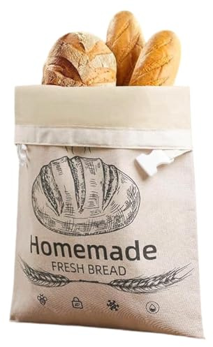 Sacchetti per pane in d' per lievito naturale, sacchetti per la conservazione 'impasto, in lino biologico, per cucina, congelatore, sala da pranzo, picnic, feste, casa, appartamento