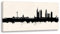 Kunstbruder Leinwandbild - Frankfurt Skyline SW (div. Größen) 3D 4cm - Kunstdruck Wandbild Graffiti Streetart Like Banksy Zimmerbild 60x120cm