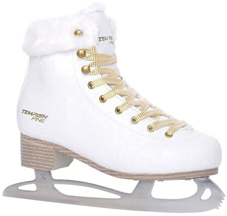 TEMPISH Damen FINE Schlittschuh Kunstfell | Eiskunstlauf | Freizeit | bequem & warm I weiß, 42, 1300001616/42