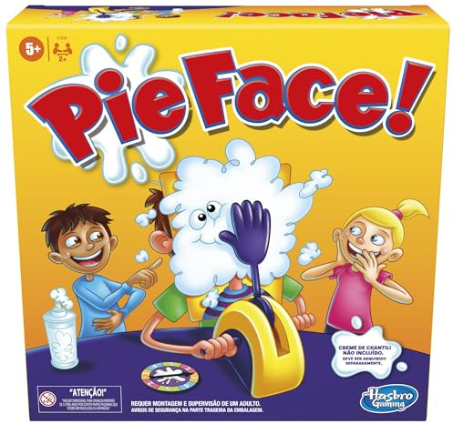 Hasbro Gaming Pie Face Game | Whipped Cream Family Board Game for Kids | Ages 5 and Up | for 2 or More Players | Funny Preschool Games | Kids Gifts