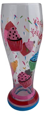 Copa de Feliz Cumpleaños, Copa para Margaritas, Cervezas, Refrescos y Cocktails Happy Birthday, Vaso de Aniversario, Vaso de Cumpleaños, Regalo Personalizado Cumpleaños, Fiesta de Cumpleaños