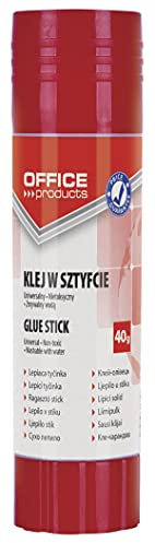 OFFICER PRODUCTS PRODUCTS Original Pegamento en barra de 40 g, color blanco, apto para niños, para arte y manualidades, PVA, sin disolventes, soluble en agua, para la escuela, suministros de oficina