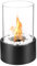 LARS360 Chimenea de mesa con piedras decorativas, acero inoxidable, bioetanol, para interior y exterior, para salón, balcón, sin humo ni olor