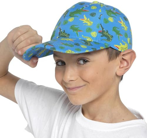 A2Z 4 Kids Childrens Baseball Cap Crocodile Gaming Heart with Dino - Baseball Cap AZ41126 Croco One Size