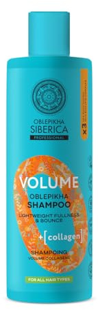 Natura Siberica Shampoo Volumizzante al Collagene – Capelli Leggeri e Voluminosi – 400 ml