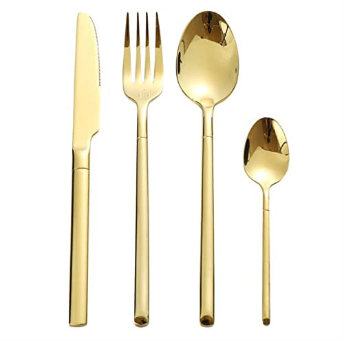 Silverbestick i rostfritt stål Bestickset, Bestickset 20-delat servisset 304 bestickset i rostfritt stål Knivgaffel Skedset Servis Guld Silver Bestick Western Rostfritt stål