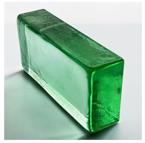 Glass Blocks Transparent Solid Glass Bricks，for Room Divider Partition，Architectural Decoration，bar，Hotel(Green)