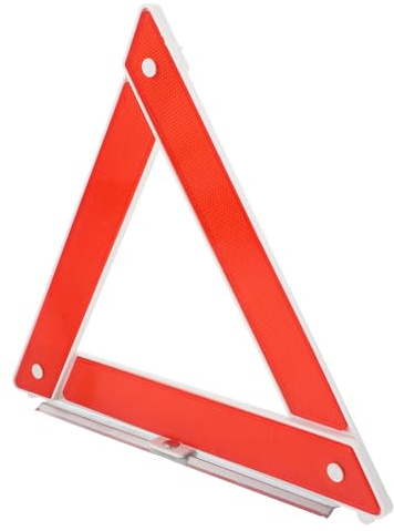 Healeved Triangolo di Emergenza Affidabile Triangolare Rosso Auto in Plastico e Metallo Portatile per Sicurezza Stradale e Parcheggio di Emergenza
