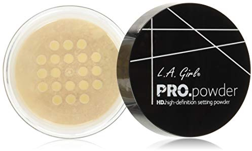 L.A. Girl PRO.powder HD High Definition SETTING POWDER, Banana Yellow - Finely Milled Mineral Silica Loose Powder for Smooth Matte Finish, Oil Control, Pore Blurring & Long-Lasting Makeup