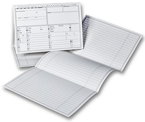 Karteitaschen für Augenärzte, DIN A5, 190g/m² Spezialkarton, Farbe: Weiß, 100 Stück