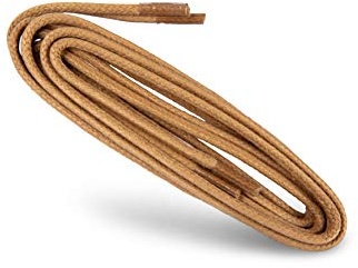 Kaps Lacets ronds cirés, lacets 100% coton naturel, lacets élégants pour chaussures habillées et décontractées, fabriqués en Europe (75 cm - 29 pouces - 4 à 5 paires d'oeillets / 10 - Beige)