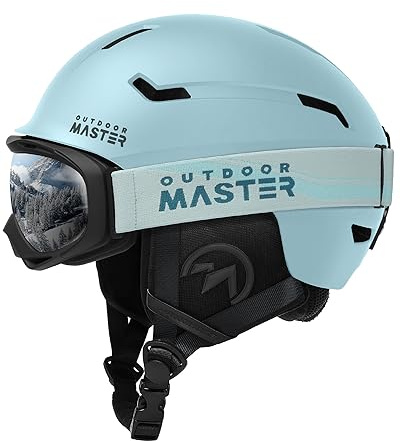 OutdoorMaster Ski Helmet Set,Snowboard Helmet with Goggles for Adults - Durable PC Shell, Protective EPS Foam & 10 Cooling Vents -Snow Helmets for Men, Women & Youth