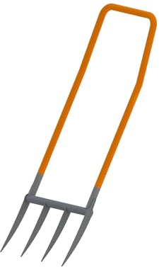 Terradix Horquilla para jardín 4x250 Doubleshaft, Aflojamiento y aireación Profundos óptimos de los lechos - Anchura de Trabajo 40 cm - Longitud de Las púas 25 cm