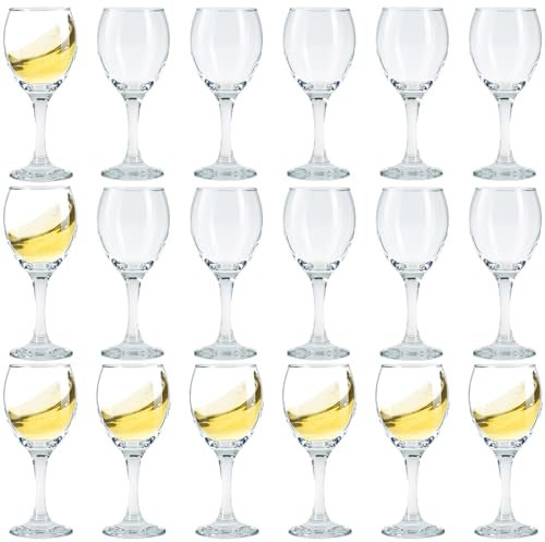 Limoncello - Vasos de chupito con tallo, copas de vino de Oporto de 130 ml (juego de 18)