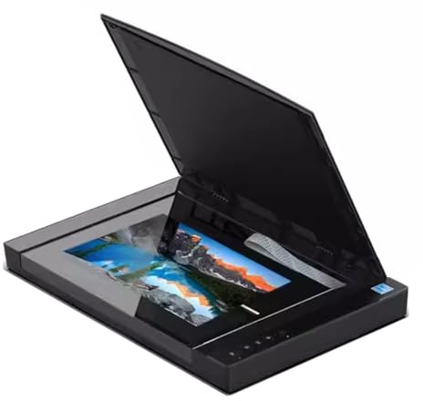 A3 Flatbed Scanner for Documents, 1200 DPI Photos & Books Scanner, with LED Light Source, Automatic Scan 12 X 16.8 in 8 Sec, for Libraries & Schools