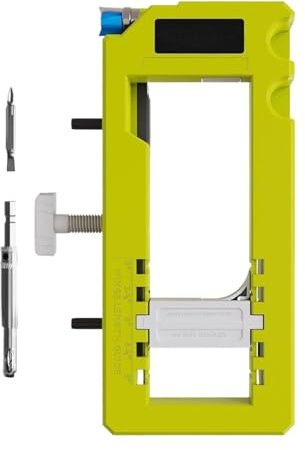 Plantilla para bisagra de puerta: kit de instalación de enrutador, plantilla para bisagra de puerta | Accesorio completo para escopleadora de bisagras para cincelar, herramienta eléctrica de puntuació