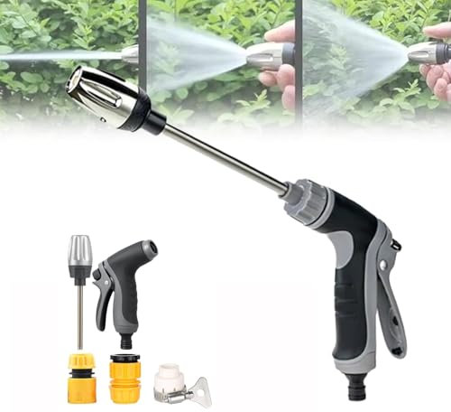 Waterblitz Hochdruckreiniger-Pistole, Waterblitz Hochdruck-Wasserpistole, Wasserblitz-Schlauchtülle, mit 360° drehbarer & drei Sprühmodi, ausgestattet mit Metallgelenken, für alle Schläuche (1PC)