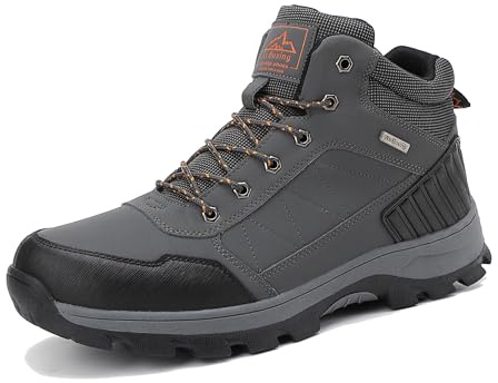 ARRIGO BELLO Stivali da Neve Uomo Scarpe Invernali Foderate di Pelliccia Calda Caviglia Stivali Piatti Sport Escursionismo Boots Taglia 41-46
