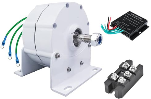 Bärbar, växelfri nödströmsgenerator (Pmg) 12 000 W, 12 V – 220 V, lätt, för små vindkraftsanläggningar, husbilar, stugor och nödströmförsörjning