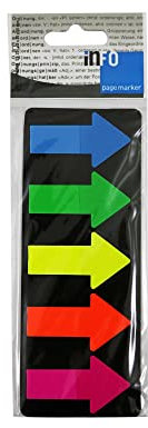 2 x Info Page Markers Index Pfeile 12 25 mm x 45 mm kleine Haftnotizen Rosa/Orange/Gelb/Grün/Blau (25 x 5 insgesamt 125 Marker pro Packung)