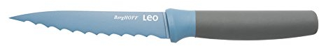 BergHOFF Leo-Coltello Multiuso seghettato Antiaderente Rivestito in Ceramica, 11,5 cm, Acciaio Inossidabile, Marrone Cioccolato, King