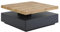 Vente-unique - Couchtisch mit drehbarer Tischplatte - MDF - Anthrazit & Eichefarben - Kyria