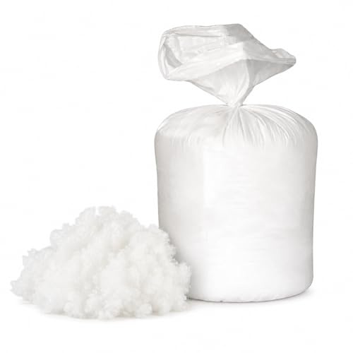 100% Virgin Polyester Hollowfibre Washable White Stuffing For Sofas, Cushions, Soft Pillows - Anti-allergic High Grade Hollow Fibre Filling Only (2 KG)