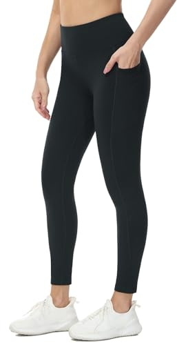 baleaf Fleece Lined Leggings Womens Thermal Trousers Water Resistant Running Pants Winter High Waisted Hiking Walking with Pockets