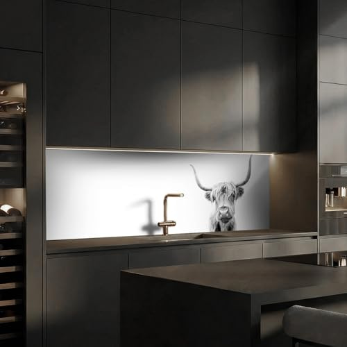 dedeco köksbakvägg motiv: djurvärlden V2, 3 mm aluminium aluminiumplattor som stänkskydd kakelspegel för fastsättning väggskydd vattentät, UV-lack matt, alla underlag, 220 x 60 cm