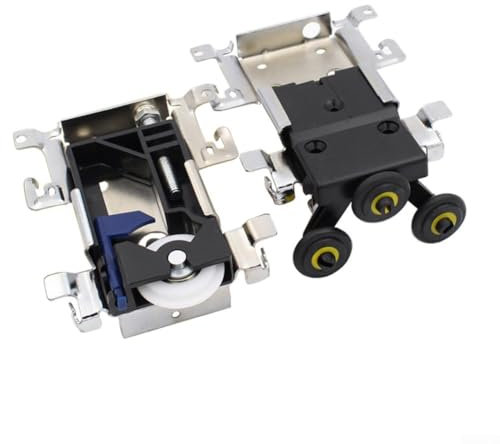 Polea de puerta corredera de operación sin esfuerzo hecha de nailon resistente y materiales plásticos (1 juego)