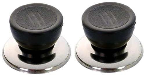 Bouton de couvercle en pot 2pcs poignée de pot universelle de base en acier inoxydable Remplacement circulaire de couvercle de couvercle du couvercle du couvercle de la mijoteuse pour la casserole