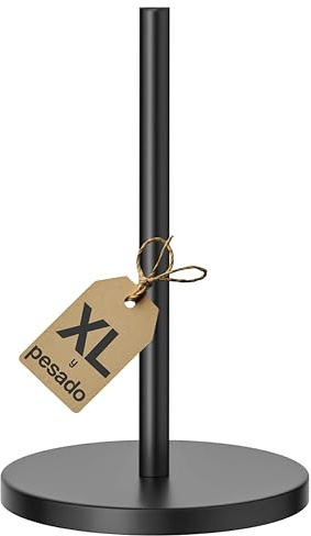 Space Home - Portarrollos Papel Cocina Grande - Dispensador de Papel de Cocina Pesado - Porta Rollos para Papel Absorbente - Soporte para Papel de Cocina - Especial Rollos Grandes (Negro Mate)