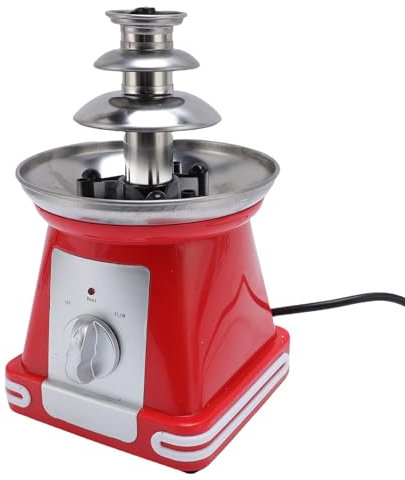 Fuente de Chocolate, Máquina de Fuentes de Fondue de Chocolate Eléctrica de 3 Niveles para Fiestas, Fabricante de Fondue de Chocolate de Acero (Enchufe de la UE 220V)