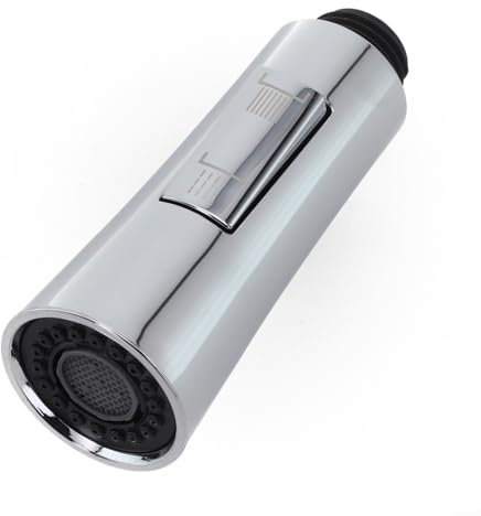 Jotekonoby Testa di ricambio per rubinetto da cucina, ugello doccia in ABS con aeratore, attacco G1/2, spruzzatore d'acqua girevole a 360°, per rubinetti miscelatore lavello, facile (argento)