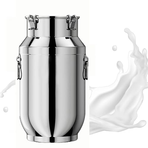 201 Bidon INOX 20 litres avec Robinet,Bidon a Lait INOX De Transport De Lait De Ferme Bidon De Baratte DD,Capacity-2.5L