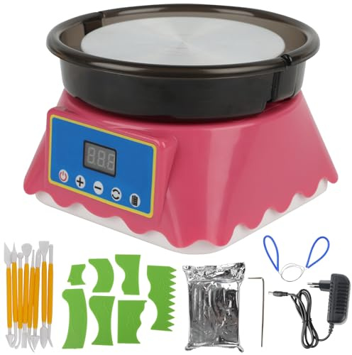 Electric Pottery Wheel, Mini Pottery Wheel with Shaping Tools