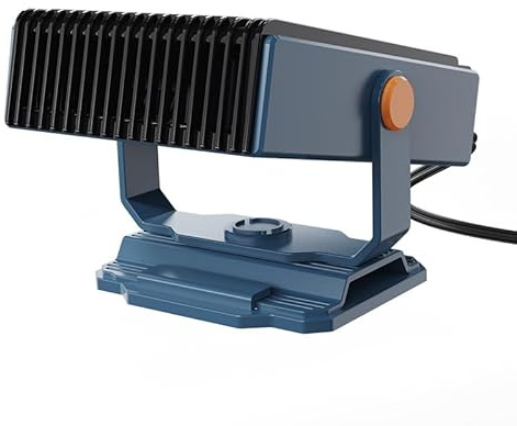 Zebbyee Calentador de Coche, 12 V 150W Calefactor Coche Portátil 2 en 1 Ventilador de calefacción y Refrigeración Rotación 360°Desempañador de Parabrisas