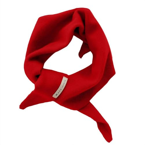 Wool Triangle Scarf, Knitted Triangular Scarf Women Headscarf Knitted Scarfs Multi-Functional Warm Knit Scarfs,Solid Color
