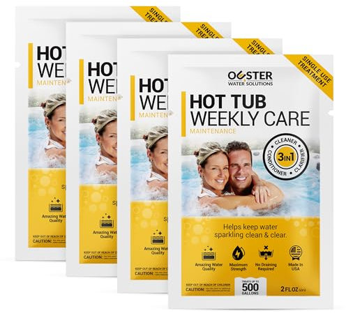 Bio Ouster Limpiador semanal 3 en 1 para Jacuzzi, acondicionador, clarificador, Productos químicos inflables para Jacuzzi, Productos químicos de Jacuzzi, clarificador de SPA (Juego Incluye