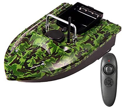 WOQLIBE Köderboot Fernbedienung Futterboote 500m RC Wireless 2 Motoren Fischköder Futterboot Köder-Fisch-Schiffs-Intelligentes Wireless Einhandsteuerung