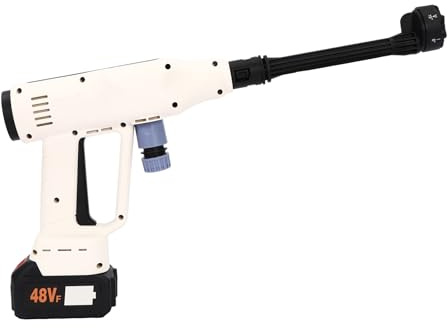 Batteridriven högtryckstvätt, 48 V bärbar batteridriven tryckrengörare, 3-växlad trådlös tryckrenare med batterier och laddare för bil, golv, badrum