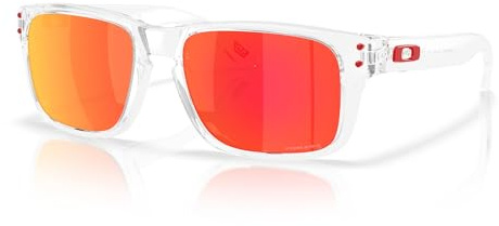 Oakley Child Sunglasses Clear Frame, Prizm Ruby Lenses, 50MM