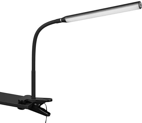 Reality Leuchten LED NEVADA klämlampa R57941132, matt vit plast, 5 Watt LED, dimbar, färgbyte
