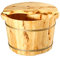 DSeenLeap Foot Tub Wooden Foot Basin Cedar Wood Foot Bath Barrel, Home Massage Foot Bath Barrel, Wooden Foot Bath Barrel foot Bath Wooden Bucket Foot Spa Household Wash Ba (Foot Bath Barrel Covered)