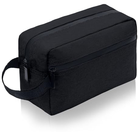 Aucuu Borsa da Toilette Grande per Uomo e Donna, Beauty Case da Viaggio Resistanti all'Acqua, Trousse per Barba e Doppio Kit